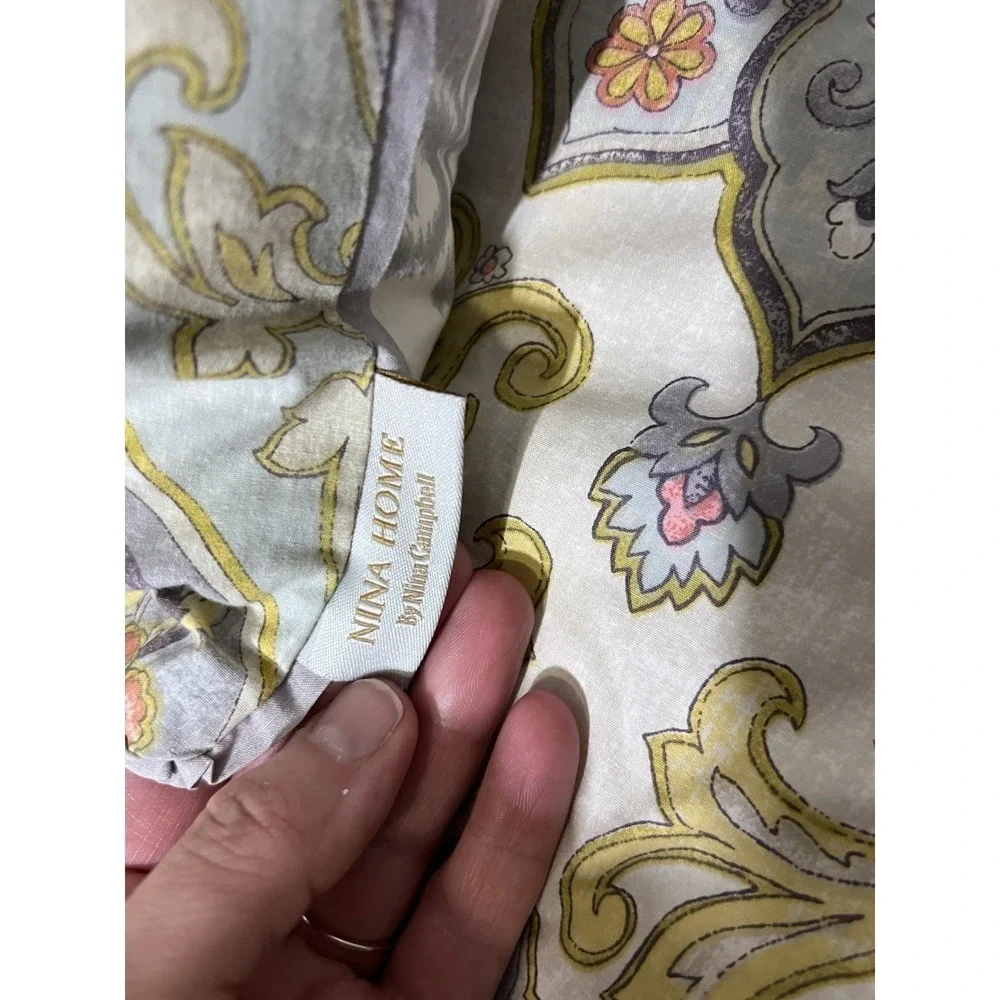 Paisley Mandala Reversible Full/Queen Comforter‎ Set- Nina Campbell 4 Piece Set